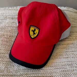 NWOT Ferrari Red and Black Cap with Logo